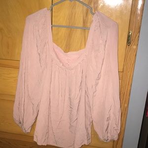 A new day square neck vertical stripe blouse